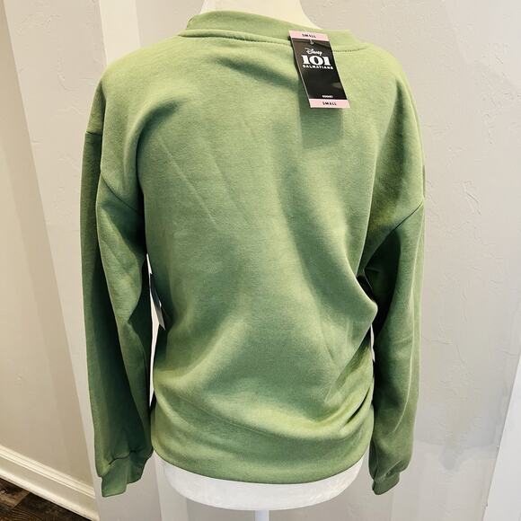 Disney 101 Dalmatians London England Sweatshirt Women’s S Green Pullover (A0130) - Picture 5 of 7